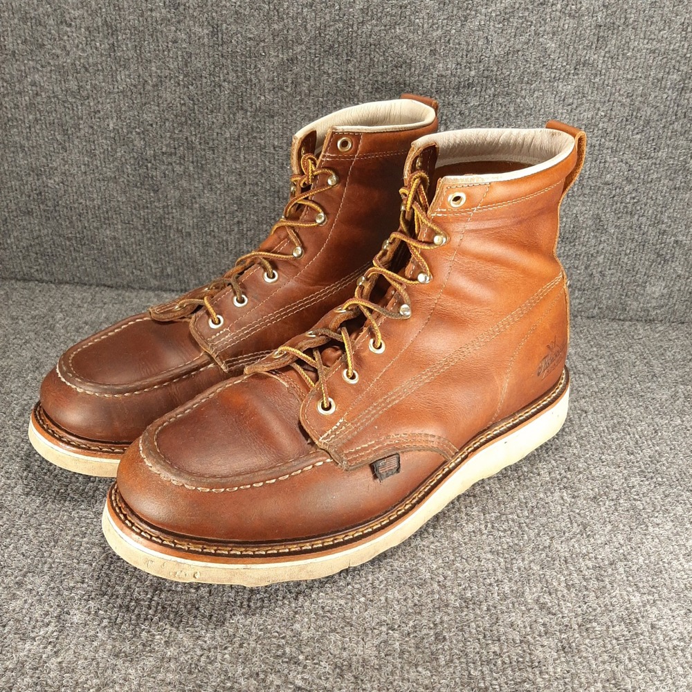 Thorogood Work Boots American Heritage 814-4200 12 2E Brown Mens Moc Toe EH